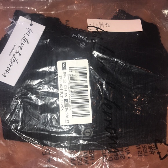 *FOR LOVE & LEMONS | Black Pointelle Tank - Picture 4 of 4